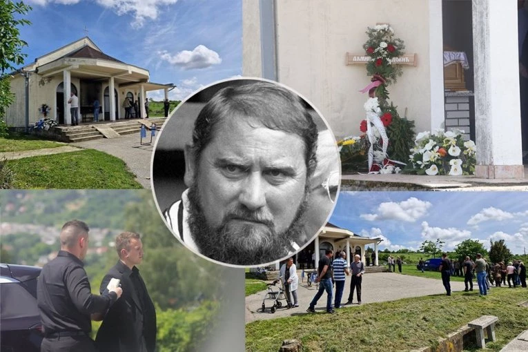 SAHRANJEN DAMIR DOKIĆ: Malo ljudi, bez Jelene - samo je sin Savo došao da isprati oca! (FOTO, VIDEO)